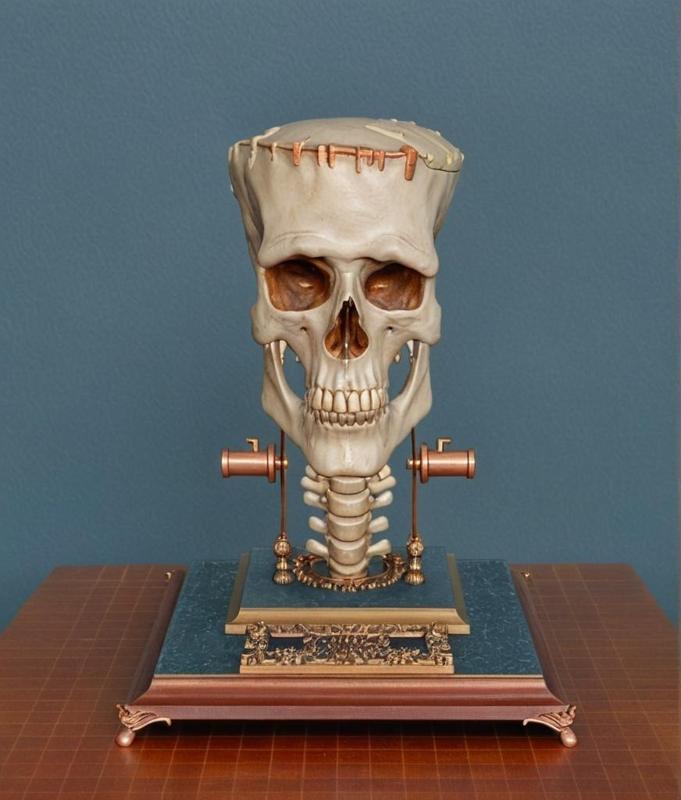 Mary Shelley's Frankenstein Skull & Stand