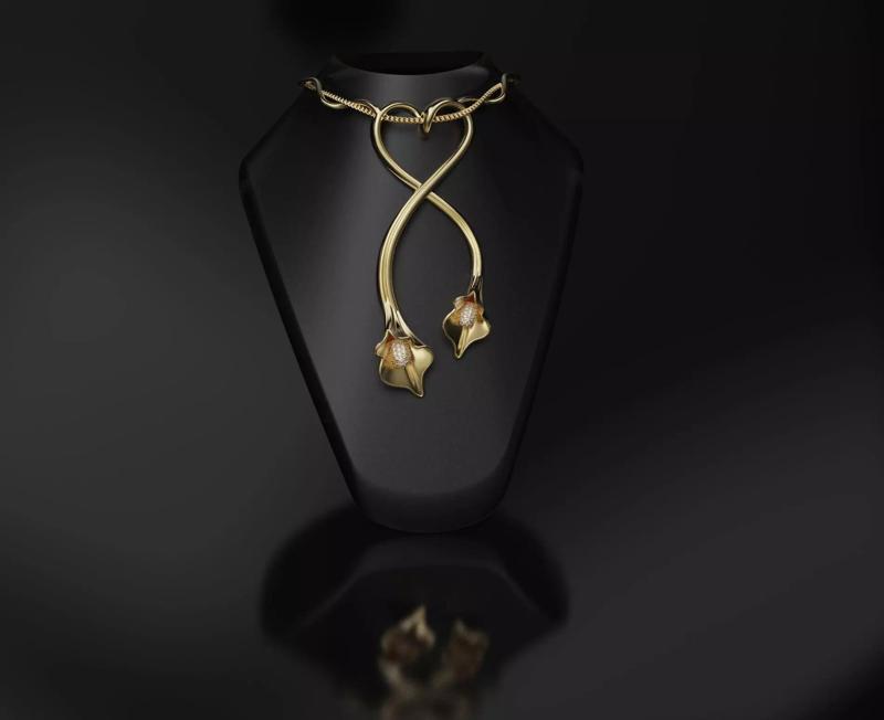 Love Calla lily pendant