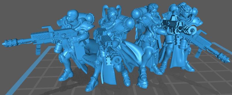 Girls with Hand-Held Clothes Driers