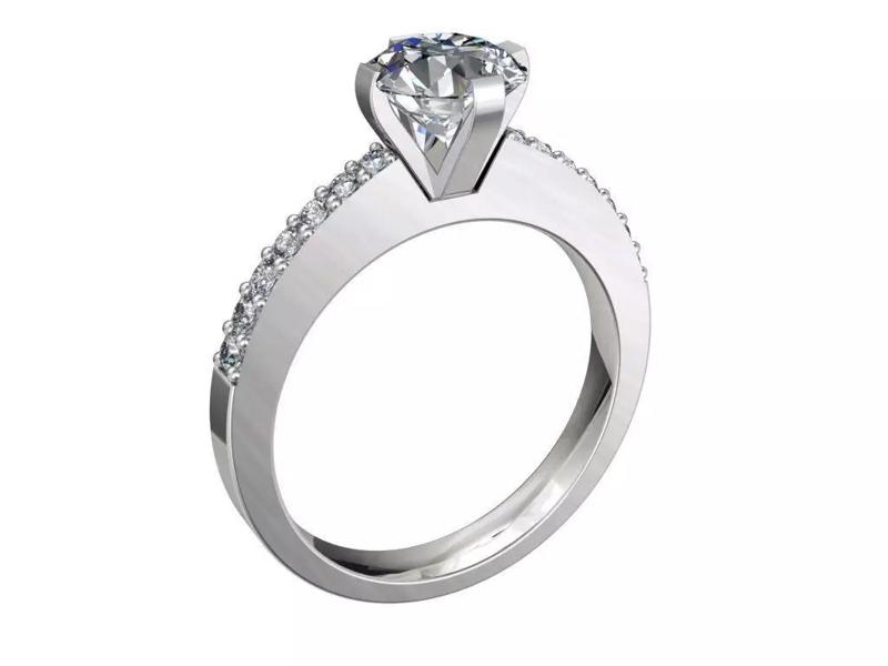 Engagement Ring  STL File Format ready For 3D Printing - CC70