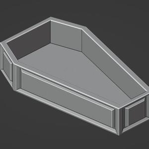 Coffin Shaped Dice Tray STL File for 3D Printing – Gothic Horror Dice Rolling Tray for Tabletop Gaming