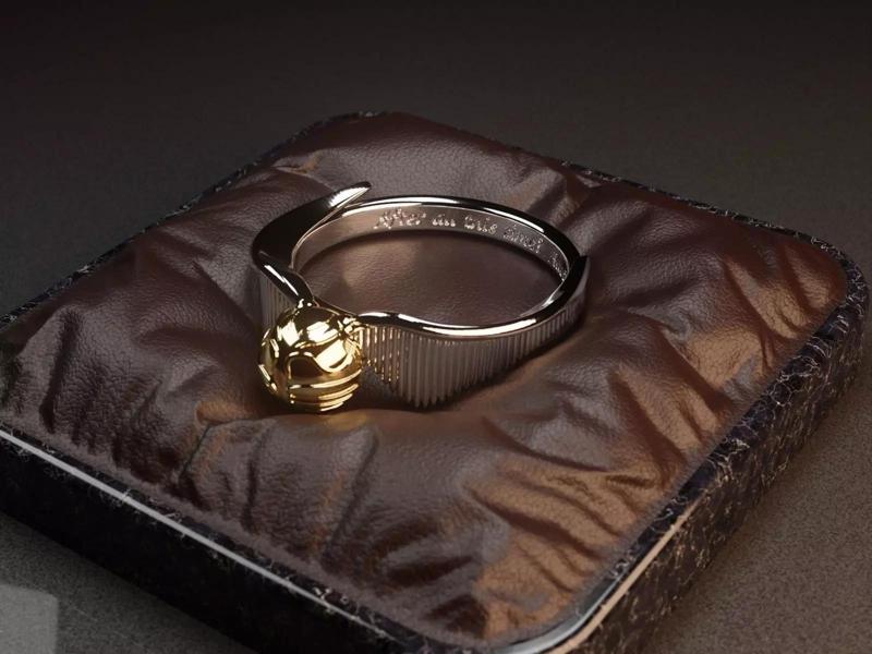Harry Potter  Ring Golden Snitch