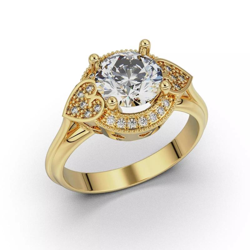 Heart Embrace Engagement Ring