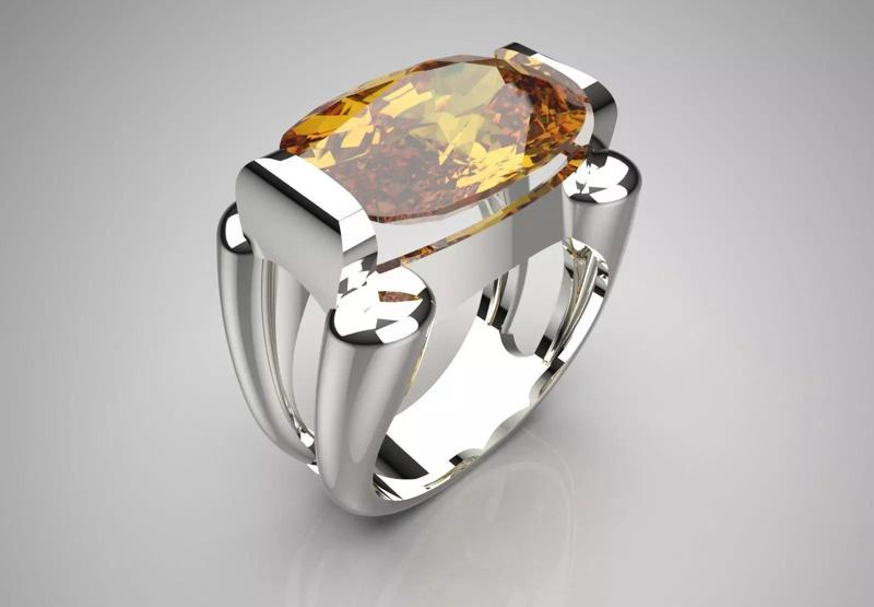Luxury ring with citrine stone model gr0126