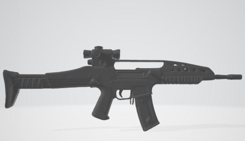 XM8 rifle with scope for action figures