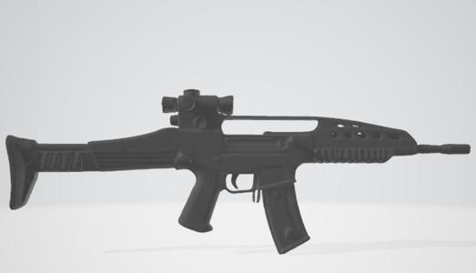 XM8 rifle with scope for action figures