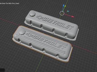 Chevrolet Bow Tie Valve Covers 1-25 Scale Model Car Parts