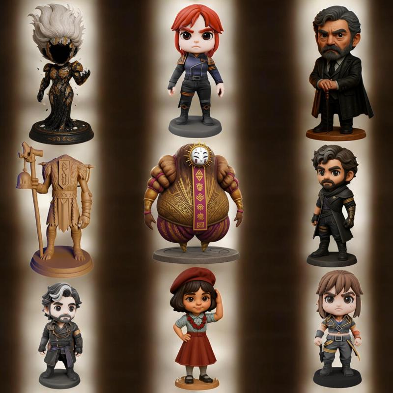 Expedition 33 Pack 3D Print (Sciel, The Paintress, Esquie, Sophie, Monoco, Maelle, Verso, Gustave, Renoir)