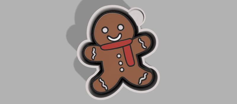 🍪🎄 Gingerbread Man – Freshie, Keychain, Resin & Candle Mold