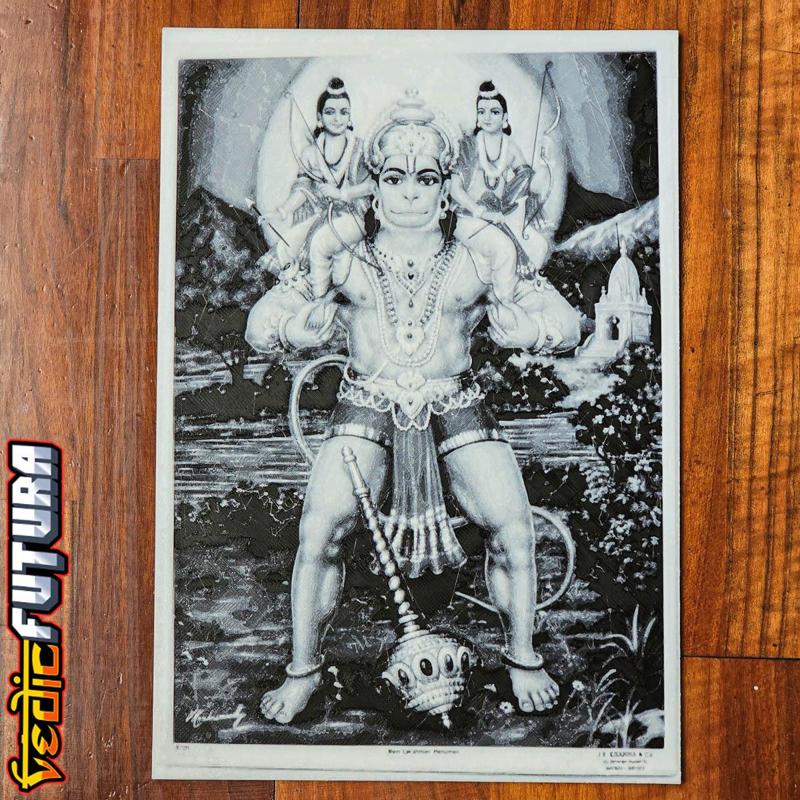 Hanuman Carrying Ram & Lakshman in Battle [Easy to Print Filament Painting]