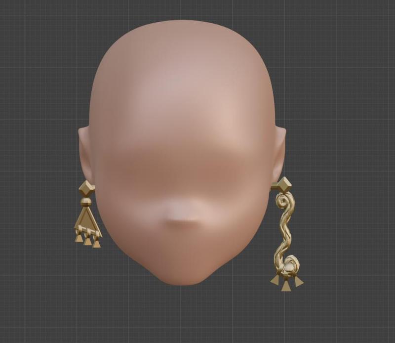 Monster High Replacement Nefera de Nile First Wave Gold Earrings