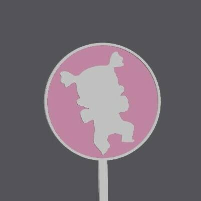 Cupcake Topper - Bossy Baby Girl 3