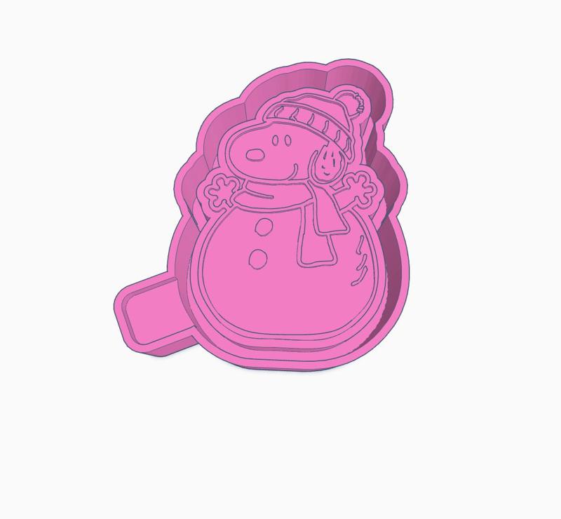 Dog Snowman Mold Housing STL