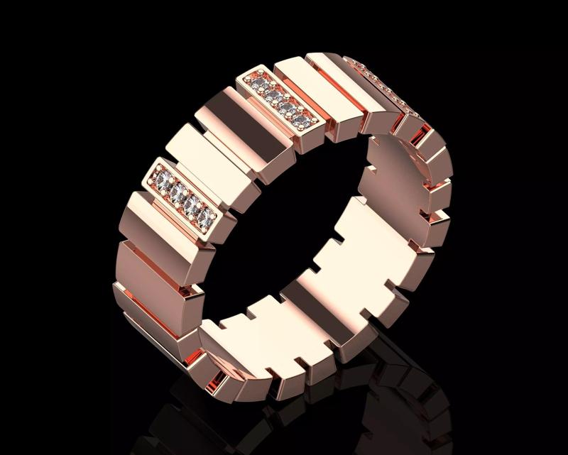 Gem Ring with Diamonds N131