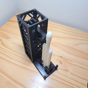 Spaceship With Launch Tower