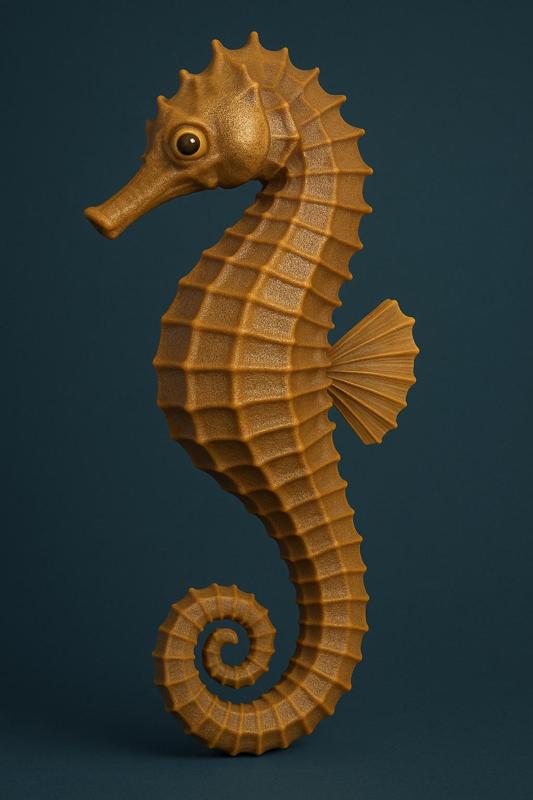 Seahorse 3D Model STL File – Detailed Ocean Figurine