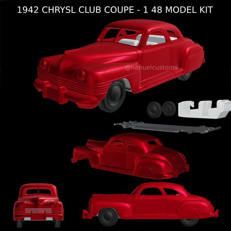 1942 CHRYSL CLUB COUPE - 1 48 MODEL KIT