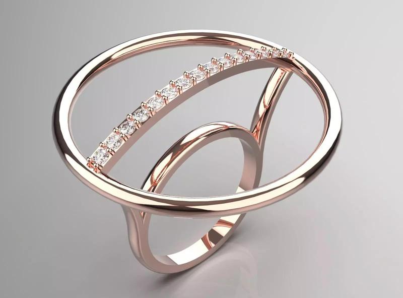 circle gold ring jr00155
