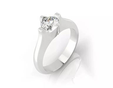 D-1612 solitaire diamond engagement ring