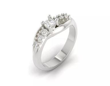 D-1062 diamond engagement ring gold