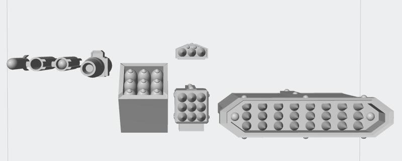 Missile Batteries for Sci Fi Tanks