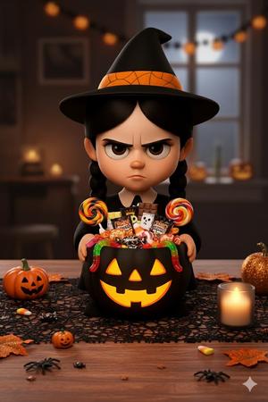 Wednesday Halloween Candy Bowl