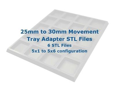 25mm to 30mm Miniature Movement Tray Adapters - Old World & Kings of War Compatible