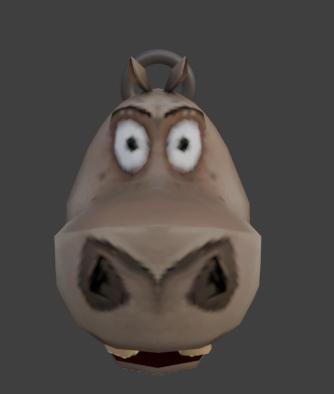 Gloria the Hippo Head Keychain - Madagascar Stylish Aquatic Giant - Madagascar - Ready to Print