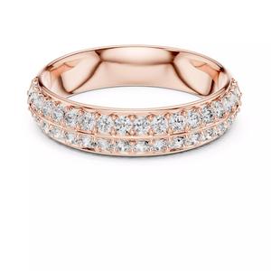 Knife Edge Round Diamond Stacking Wedding Band 3DM STL Video