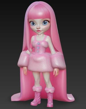 Barbie Doll figurine, girl, beautiful girl, doll, female doll, doll in dress, shoes and with long hair