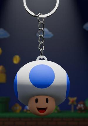 Toad Head Keychain - Super Mario Mushroom Retainer - Super Mario - Ready to Print