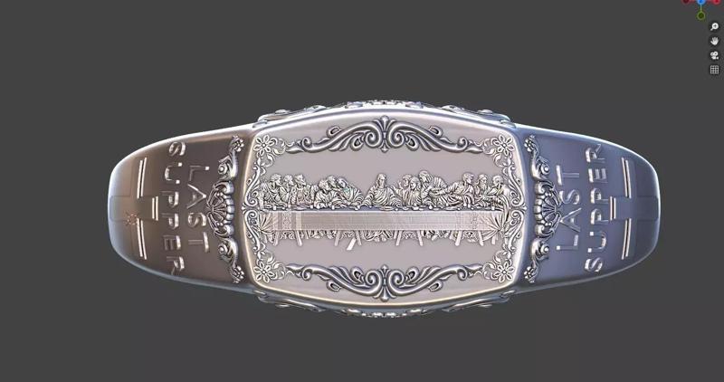 last supper themed ring