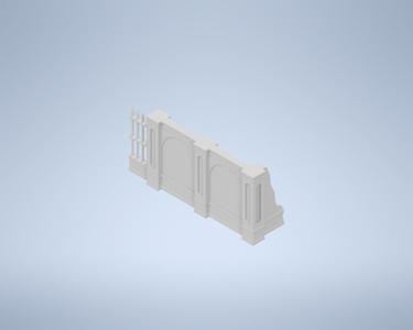Graveyard walls, fences and small building
