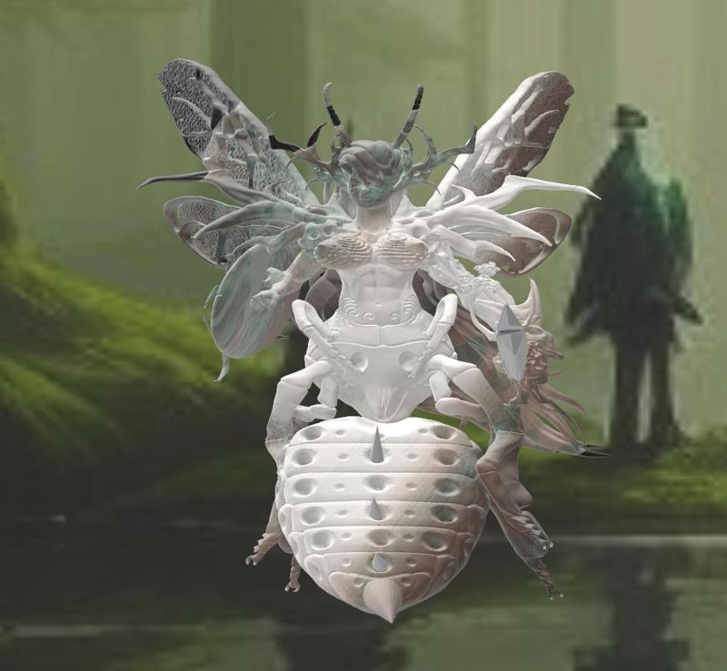 Wicked wood Elf's of the Swarm, Wretched Hornet Warriors free sample model pre-supported .stl