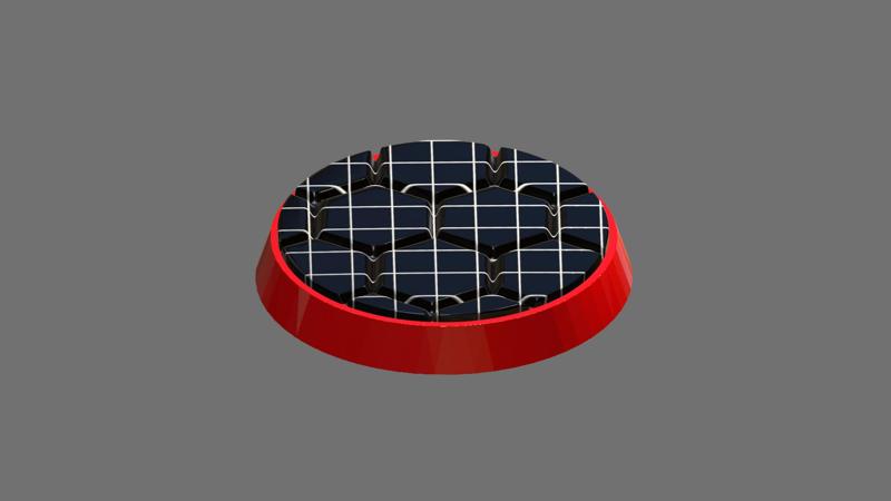 “Wired Waffle” 25mm base for Model Miniatures *Free!*