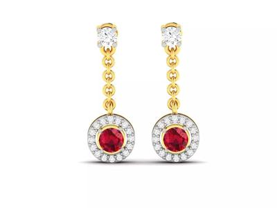 Women earrings 3dm render detail