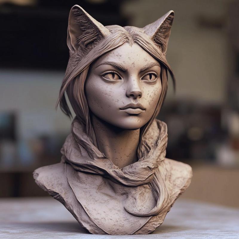 Cat Woman bust