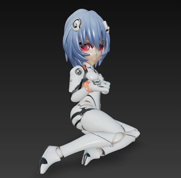 rei ayanami evangelion chibi