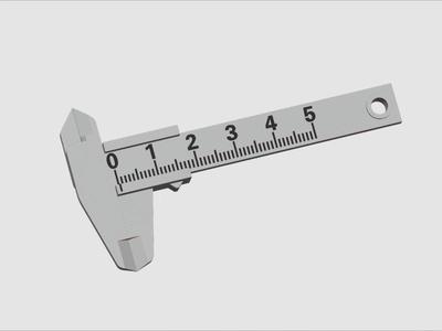 Mini Vernier Caliper Keychain