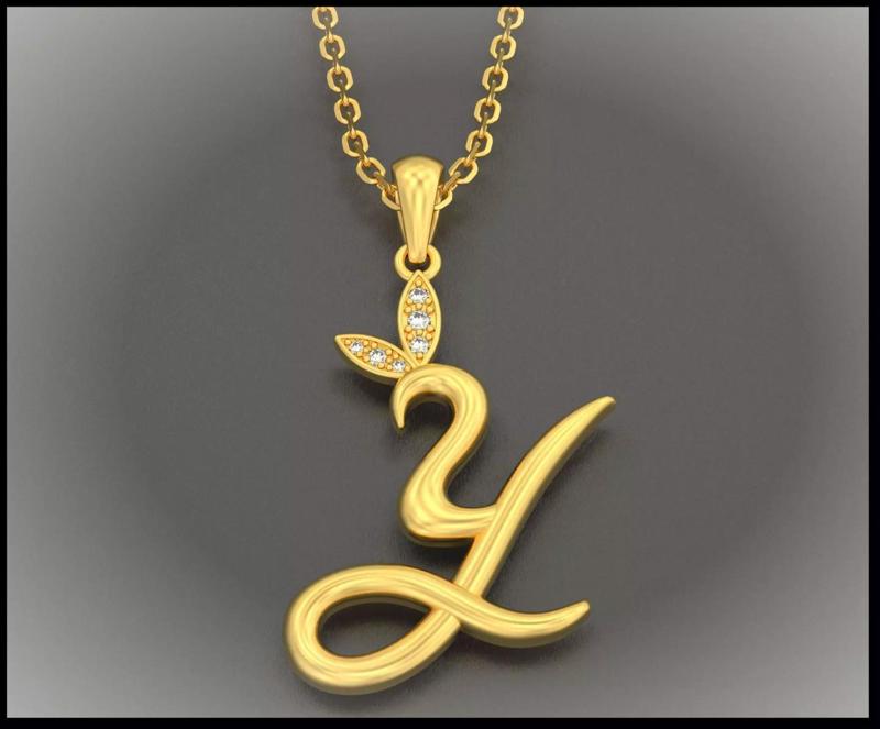 Y Letter Leaf Style