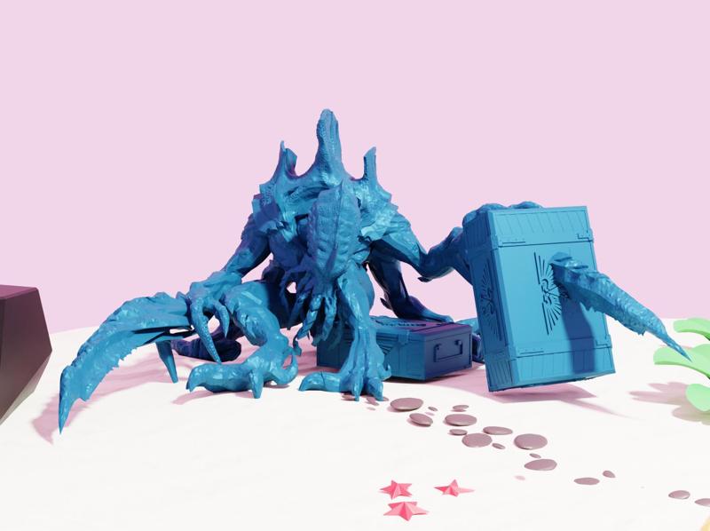 Space Insect, Space Bug Broodlord Corpse - War hammer Decoration