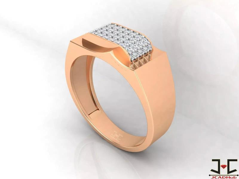 0265 - Diamond Ring Gents Ring - JCADHub