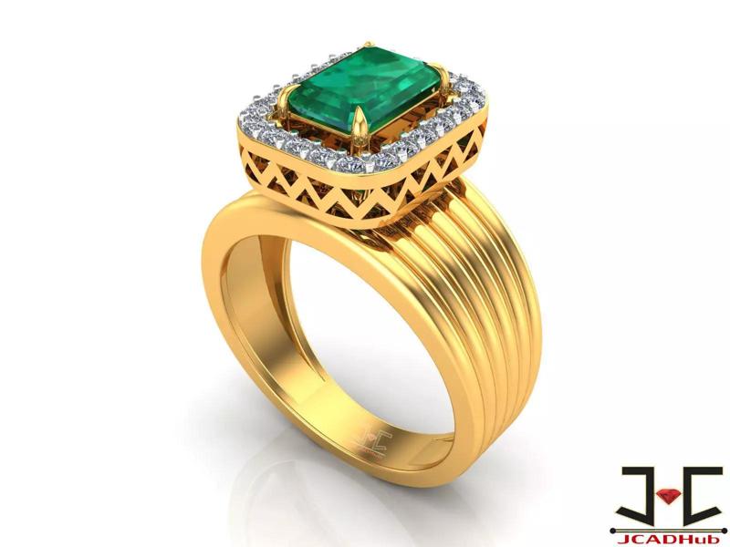 0243 - Gold Cocktail Ring - JCADHub