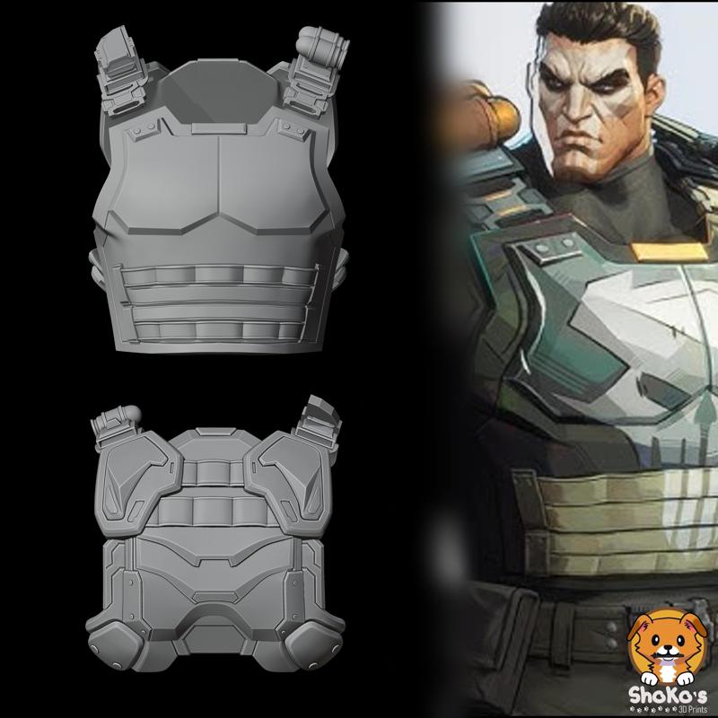 Punisher - Chest Armor - arvel Rivals Cosplay Props
