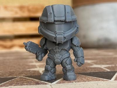 Master Chief Chibi w Weapon