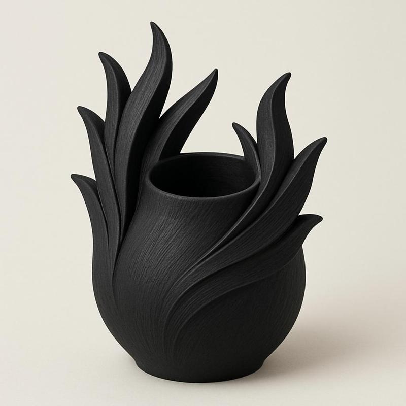 🔥 "Flamma" flower pot - Sculptural organic design for 3D printing.