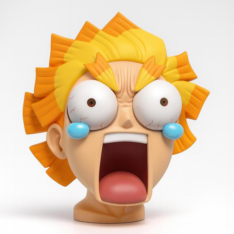 Zenitsu Screaming - Cartoon 3D Bust of Kimetsu no Yaiba