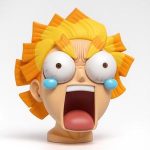 Zenitsu Screaming - Cartoon 3D Bust of Kimetsu no Yaiba