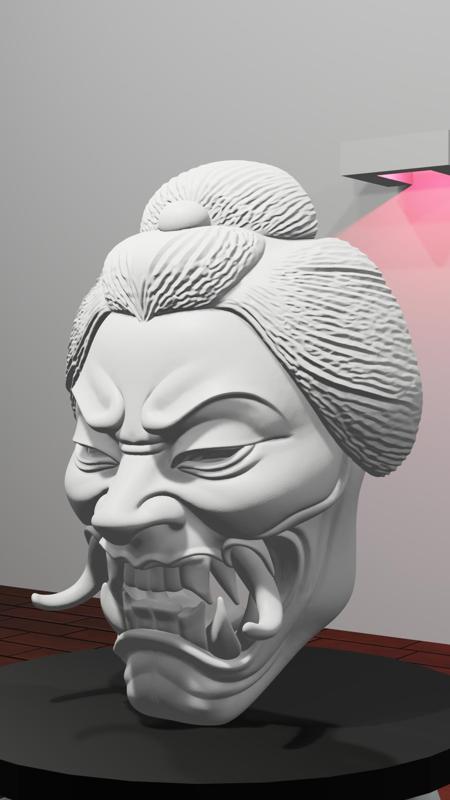 Geisha Oni Demon Mask