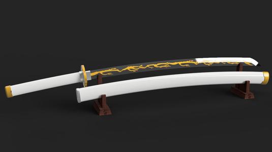 Demon Slayer Kimetsu no Yaiba Zenitsu Agatsuma Katana - Scabbard